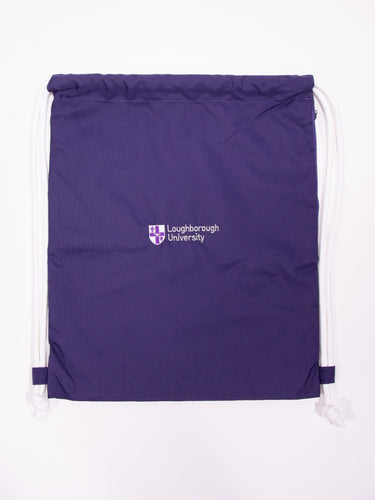 Drawstring Bag - Purple/White