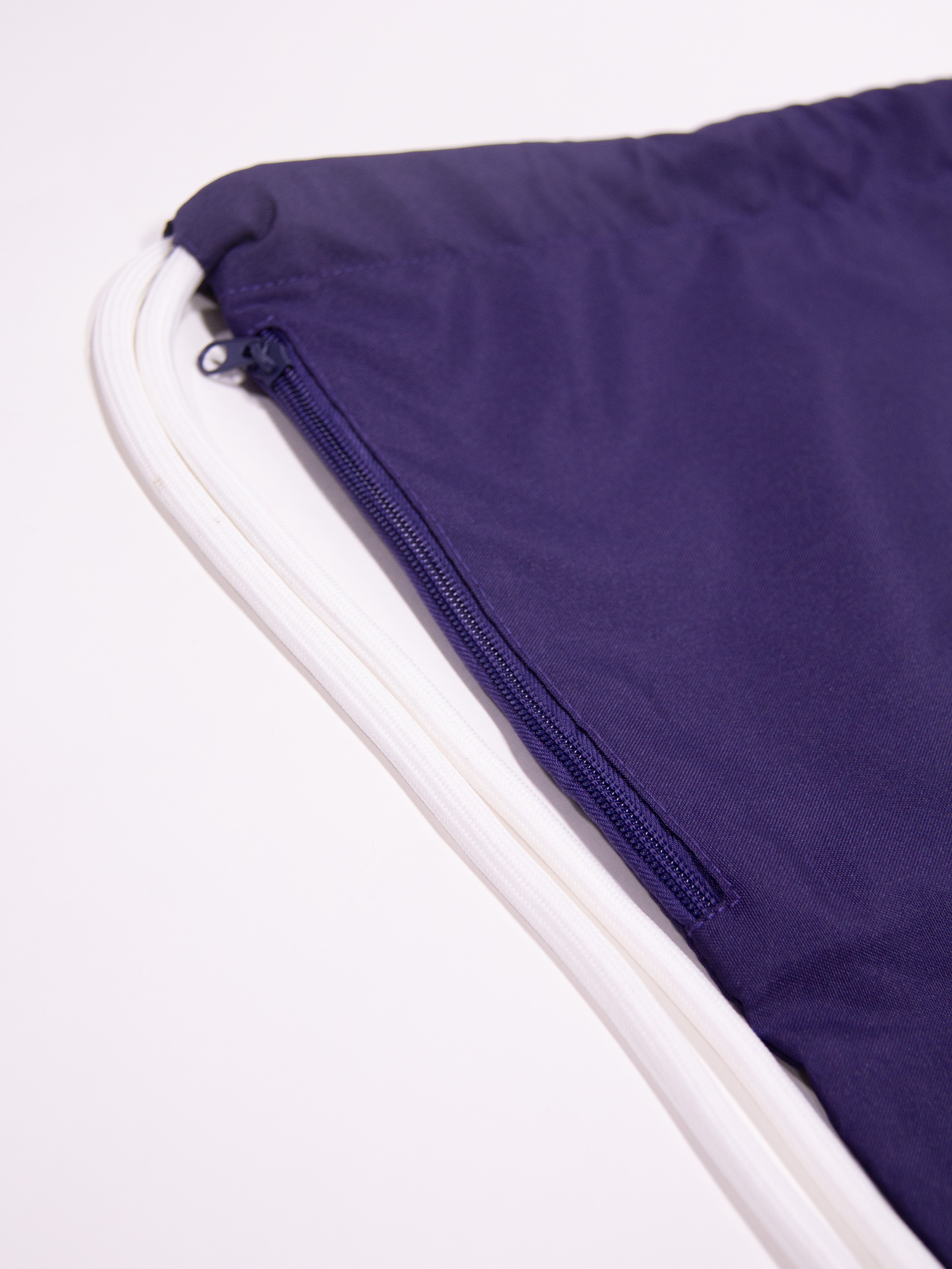 Drawstring Bag - Purple/White