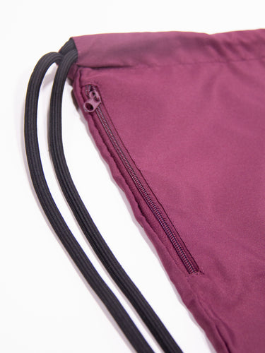Drawstring Bag - Burgundy/Black