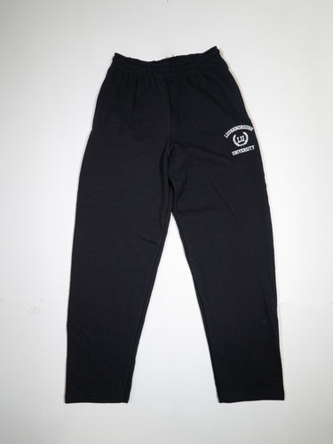 Black Open Hem Jog Pants