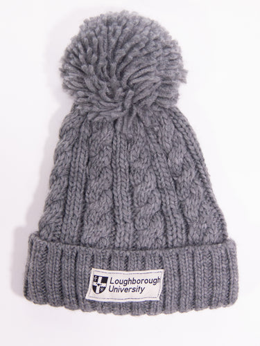Cable Knit Beanie - Grey